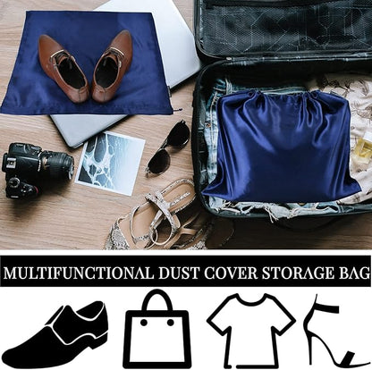 GONGKANGYUAN 6 Pack Dust Bags for Handbags – Silk Drawstring Storage Pouch, Dustproof Travel Organizer for Purses, Shoes & Boots