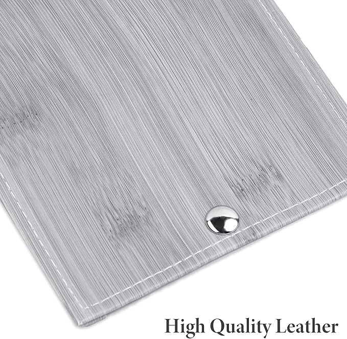 Pill Organizer,LIZIMANDU Weekly Travel Pill Case Box Medication Reminder Daily AM PM, Day Night 7 Compartments,for 4 Times A Day, 7 Days a Week-Includes Leather PU Carrying Case(1-Wood-Light Grey)