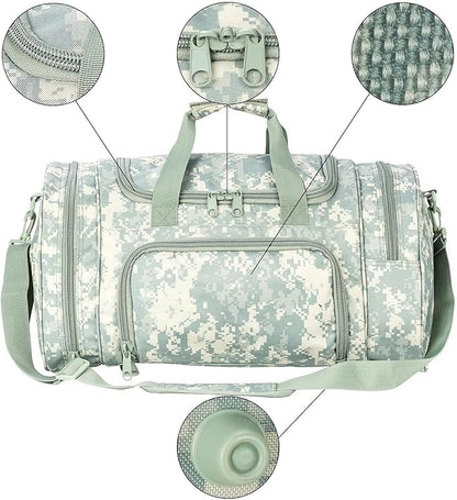 Gym Bag Duffle Bags for Men Women with Shoes Compartment Sport Weekend Travel Overnight Carry On Bag for Tactical Military Travel Work Out Bags (ACCamo)