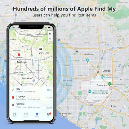[Apple MFi Certified] LBPRT Air-Tag Card Rechargeable Wallet Tracker Thin 1.6mm 2 Pack, Smart Locator Work with Apple Find My (iOS Only, Android not Supported), Item Finder for Luggage Suitcase Bags.