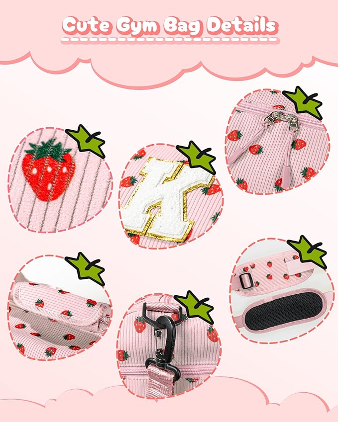 Teen Girl Birthday Gifts, Girls Gym Bag, Kids Personalized Weekend Duffel Bags with Shoe Compartment, Initial Travel Tote with Makeup Bag, Gift for 3 4 5 6 7 8 9 Year Old Kid (Letter R)