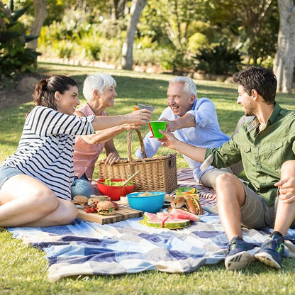 Collapsible Cups for Traveling - Portable Silicone Collapsible Cup with Lid, Reusable Collapsible Cups Drinking for Outdoor Hiking, Picnic, Fishing or Home Use (9.22oz) -4 Pack