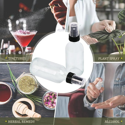 Clear Glass Small Spray Bottles 2 oz 48 Packs,Fine Mist Sprayer Pretty Finish,Refillable Containers mini spray bottles for Cleaning Solutions and Skin Care (Clear 48Pack)