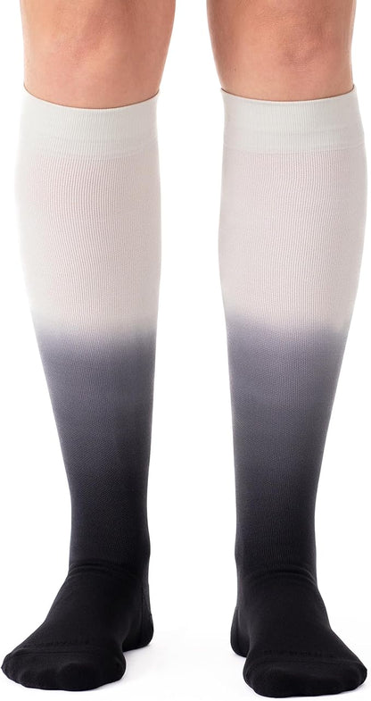 Comrad Nylon Knee High Socks - 15-20mmHg Graduated Compression Socks - Soft & Breathable Support Unisex Socks