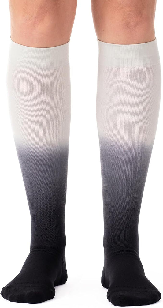 Comrad Nylon Knee High Socks - 15-20mmHg Graduated Compression Socks - Soft & Breathable Support Unisex Socks