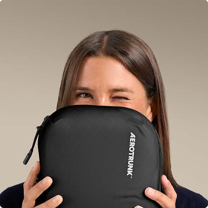 Aerotrunk Ultralight Compression Packing Cubes - Lightweight Travel Organizers for Suitcases and Luggage (3-Pack, Black)