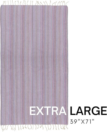 BAY LAUREL Turkish Beach Towel with Travel Bag 39 x 71 Quick Dry Sand Free Lightweight Large Oversized Towels Light