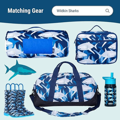 Wildkin ECO rPET 17-inch Large Backpack – Sustainable, Padded, Adjustable – Sharks