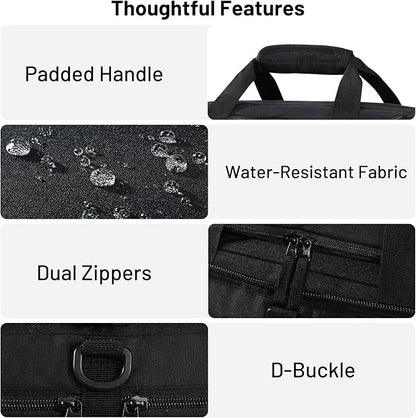 MIER Foldable Duffle Bag with Shoe Compartment 50L Travel Duffel Bags for Men Women Packable Overnight Bag for Camping Gym Weekender, Black