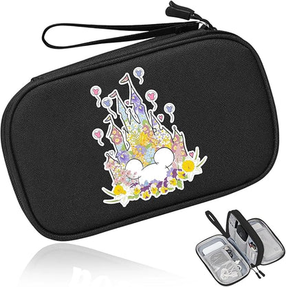 COSHAYSOO Travel Gifts for Women College Teen Girls Trip Favors Cute Birthday Gift Ideas, Electronics Cord Cable Organizer Bag Tech Case Gadgets Accessories Cruise Airplane Vacation Essentials, Castle