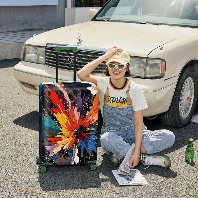 ANNA QUEEN Travel Luggage Cover Suitcase Protector Suitcase Cover Anti-Scratch,Stretchable Bag Cover Washable Durable Polyester