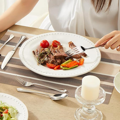 KINGSTONE Silverware Set, 60-piece 18/10 Stainless Steel Flatware Set Cutlery Set for 12, for Kitchen, Home, Wedding, Party, Mirror Polished and Dishwasher Safe, Featured Gifts