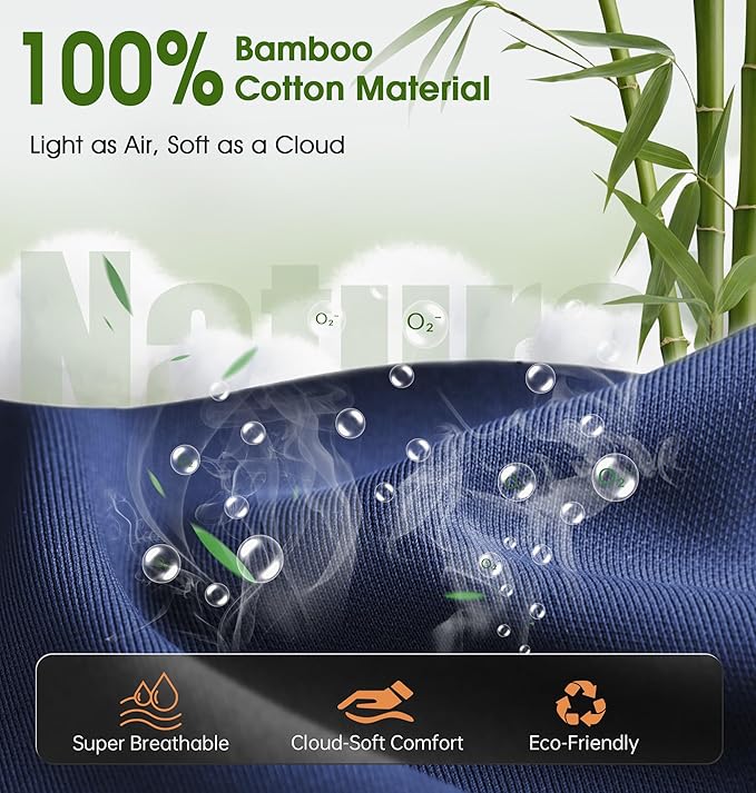 LC-dolida Bamboo Cotton Bluetooth Sleep Mask, 2 in 1 3D Soft Sleep Mask with Sleep Headphones, Sleep Eye Mask with Timming Setting, Blackout Sleeping Mask for Side Sleepers, Women Men, Navy