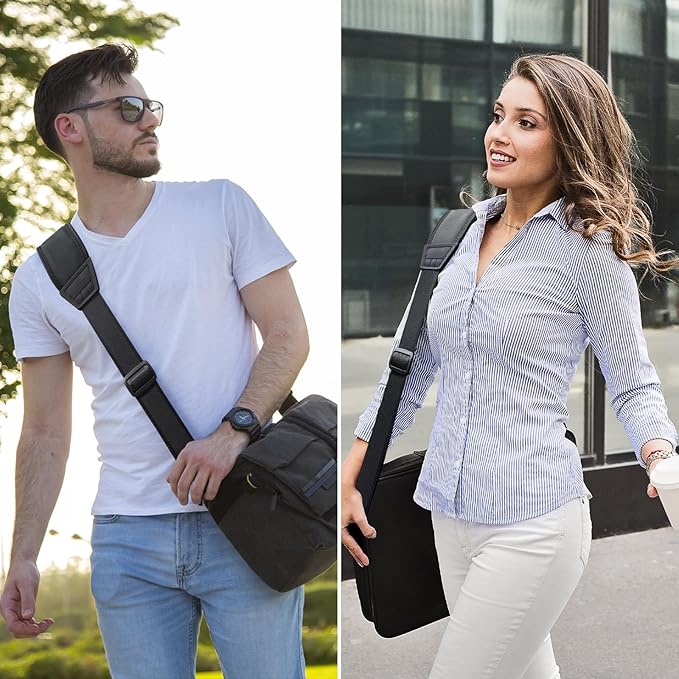 55" Universal Shoulder Strap, Neoprene Thick Padded Bag Strap with Double Adjustable Buckles and Metal Hooks, Ideal for Briefcases, Computer Satchels, Crossbody Bags, Luggage(Supple)