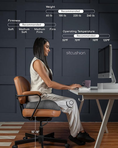 X Large Seat Cushions for Office Chairs, Car & Truck. Ergonomic Gaming Chair Seat Cushion and Sciatica Pain Relief Pillow for Back Pain. Orthopedic Coccyx Cushion for Tailbone Pain Relief (Green)