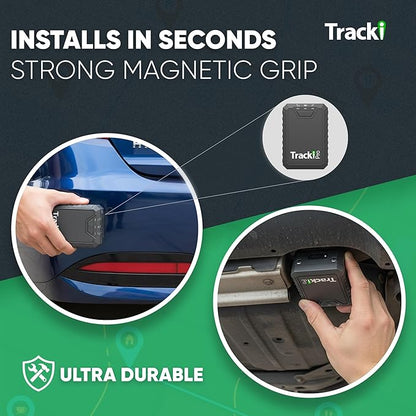 Tracki Pro GPS Tracker for Vehicles – Magnetic Waterproof 4G LTE Car Tracker, Long-Life Battery Up to 7 Months, Unlimited Distance, Smart Alerts, Hidden Tracking Device (Subscription Required)