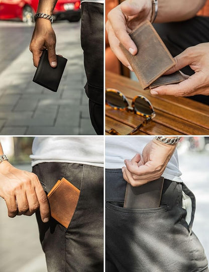 Handcrafted Genuine Leather Wallets, Minimalist Cardholders, and Passport Covers, Handmade Gift
