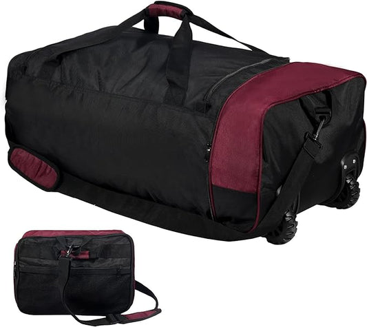 REDCAMP 85L/120L/140L Foldable Duffle Bag with Wheels, Large Travel Duffel Bag
