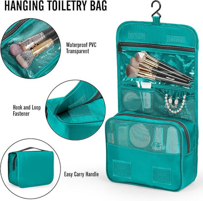 Veken 10 Set Packing Cubes for Kids & Toddler, Airplane Travel Essentials, Beach Vacation & Road Trip Suitcase Organizer Bags Set for Luggage, with Hanging Toiletry & Shoe Bag