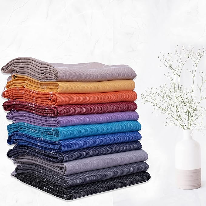 Turkish Beach Towel, Prewashed, 100% Cotton, Soft, Absorbent, Quick Dry, Sand Free Large Oversize Beach Towels for Bathroom Camping Yoga Gym Pool Travel Size 39x71 Inches (Gray)