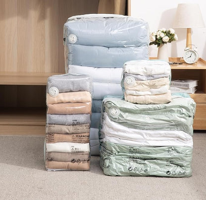 NeatNest 6 Pack Medium Cube Vacuum Storage Bags – Box-Shaped Space Saver Bags for Clothes, Pillows, Bedding, Dual Compression (Vacuum or Hand Press), Durable PE+PA Material