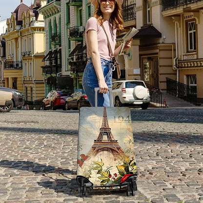 Travel Luggage Cover Suitcase Protector Fits 18-32 Inch Wheel Covers PatternedTravel Related Items Flower Luggage Protector Elastic XL