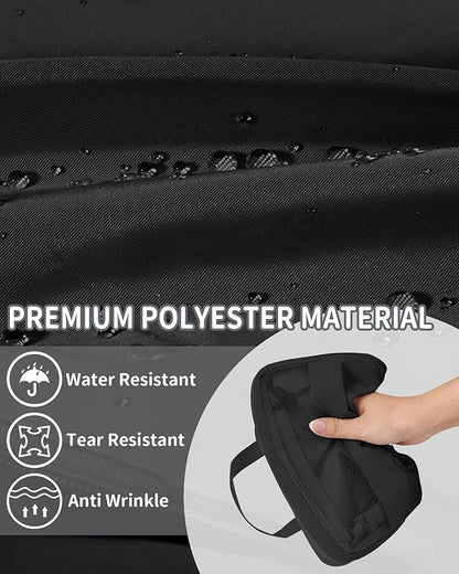 Compression Packing Cubes 11 Set - Expandable Suitcase Organizers, Luggage Bags for Travel Essentials - Black