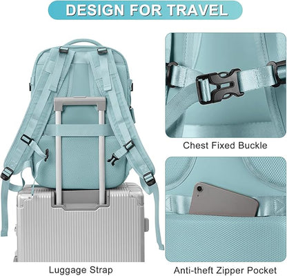 Casual Backpack Traveling Backpack, A-blue, Expandable, Travel Backpacks