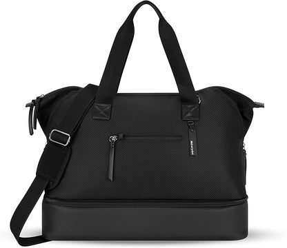 Sherpani Boston, Anti Theft Weekender Bags, Travel Duffel Bag, Carry On Tote Bag with Removable Shoe Bottom Compartment