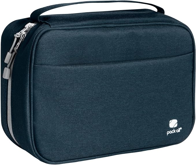 pack all Electronic Organizer Plus, Larger Capcity Cable Organizer Bag, Shockproof Carrying Case, Portable Cord Travel Organizer Storage Bag for Cables, Chargers, Phones, USB, SD Cards(Navy Blue)