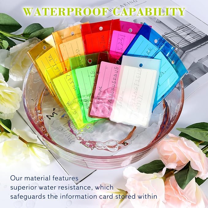 100 Pack Luggage Tags for Suitcases, Airplane Travel Essentials for Flying, International Travel Must Haves, and Luggage Accessories by Sodsay