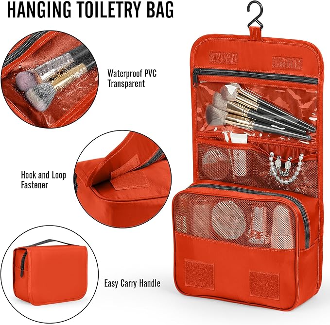 Veken 8 Set Packing Cubes for Travel Essentials, Suitcase Organizer Bags in 4 Sizes, Carry-On Luggage Accessories with Large Laundry & Hanging Toiletry Bag, Must-Have for Airplane, Road Trip & Camping