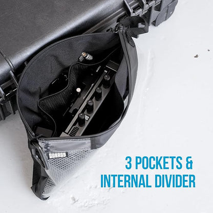 GOBAGS Production Zipper Bags - Electronics & Camera Accessories Bag - Cable organizer, Gear Accessory Pouch, Travel Camera Essentials (Large, Black)