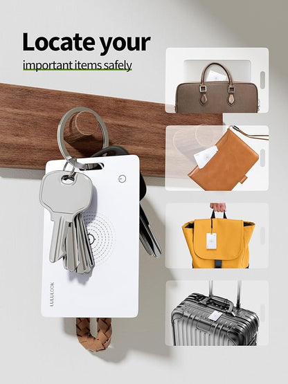 LULULOOK Wallet Tracker Card (iOS Only), Ultra Slim Airtag Wallet Works with Apple Find My, Wireless Rechargeable GPS Smartcard Tracker for Luggage, Tags, Passport, Purse, IP68 Waterproof, 3 Pack