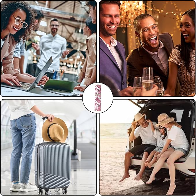 LUEXBOX Portable Perfume Bottle for Travel, Mini Refillable Perfume Dispenser, 5ml Faux Leather Leak Proof Perfume Atomizers, Red and White Bottles Sprayer for Pocket Perfume(Red)