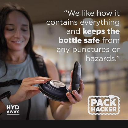 HYDAWAY Travel Case for Collapsible Bottles, Bowls & Cups - Protective Storage with Carabiner Clip - Durable, Water-Resistant, TSA-Friendly