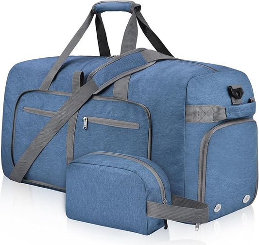 Felipe Varela Duffle Bag with Shoes Compartment and Adjustable Strap,Foldable Travel Duffel Bags for Men Women,Waterproof Duffel Bags