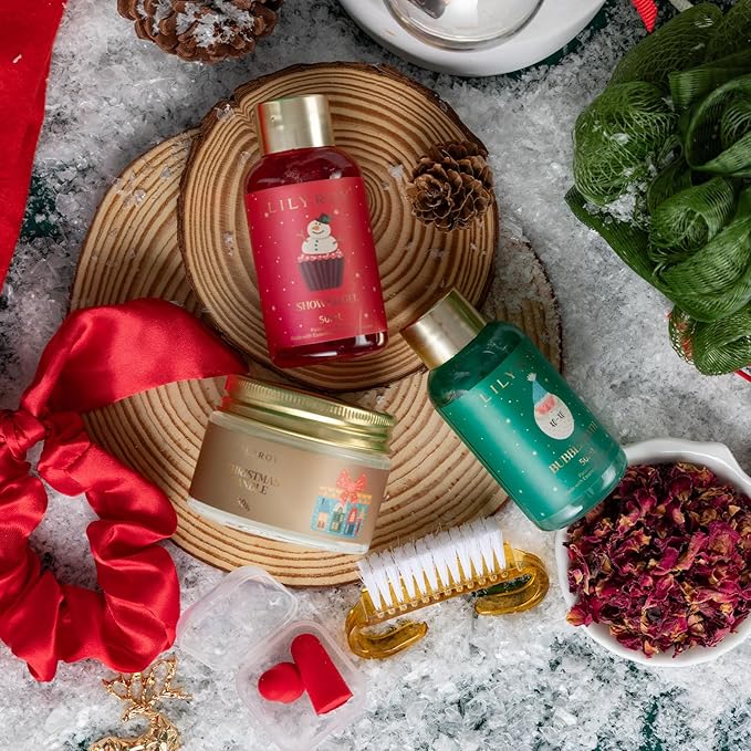 Advent Calendar 2025 Christmas Gifts for Women Mom - Luxury Gift Box with Brooch and Cute Sleeping Mask, Bath and Body Spa Gift for Women｜Spa Set Bath Gift Idea for Female Friends