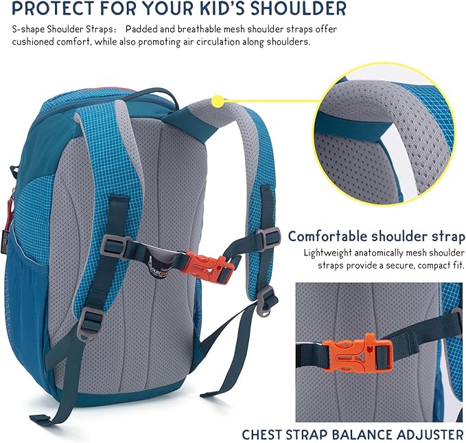 MOUNTAINTOP Kids Backpack 12L Toddler Hiking Backpack,Kindergarten Preschool Daypack for Boys Girls