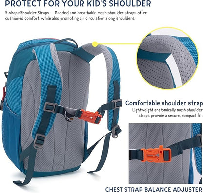 MOUNTAINTOP Kids Backpack 12L Toddler Hiking Backpack,Kindergarten Preschool Daypack for Boys Girls