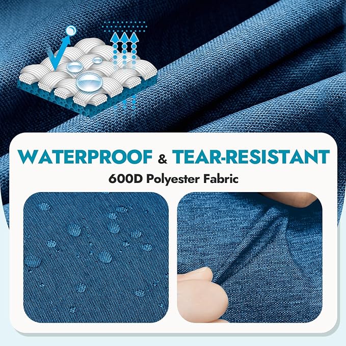 Canway 65L Travel Duffel Bag, Foldable Weekender Bag with Shoes Compartment for Men Women Water-proof & Tear Resistant (Aegean Blue, 65L)