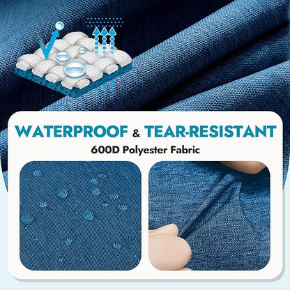 Canway 65L Travel Duffel Bag, Foldable Weekender Bag with Shoes Compartment for Men Women Water-proof & Tear Resistant (Aegean Blue, 65L)