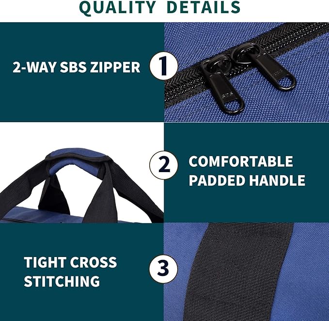 Vorspack Extra Large Duffle Bag for Travel - 100L Duffel Bag for Men Gear Bag for Storage Foldable Weekender Bag for Overnight Camping - Blue