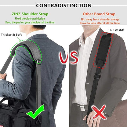 Shoulder Strap, ZINZ 57" Padded Adjustable Shoulder Bag Straps Replacement for Bags with D-Ring (G02Y01)
