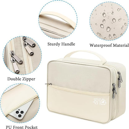 CILLA Electronic Organizer Travel Case, Travel Cord Organizer Case Portable Waterproof Cable Organizer Bag for Charger, Cord, USB, Power Bank, Earphone