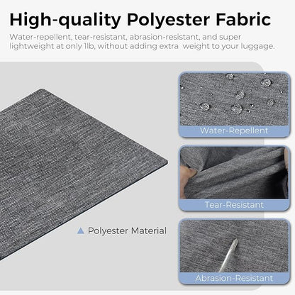 Fmeida 65L Duffle Bag with Shoes Compartment, Foldable Travel Duffel Bags for Men Women, Large Packable Travel Bag Water Repellent & Tear Resistant (Gray)