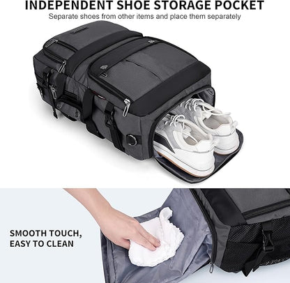 WITZMAN Carry on Travel Backpack for Men Women Laptop Backpack with USB Charging Port Airline Approved(B683 Silvery Grey)