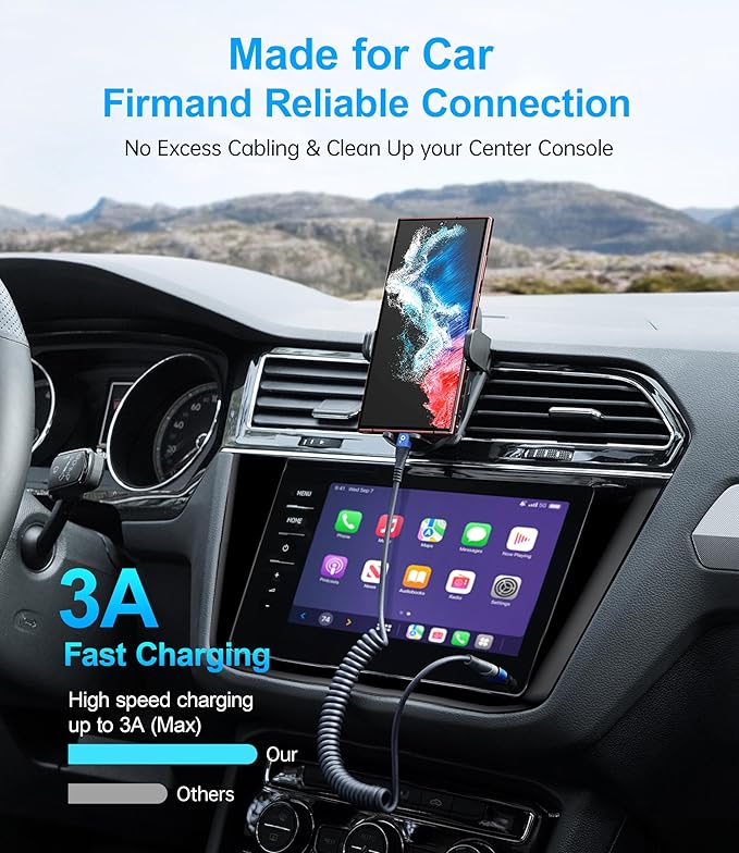 USB C Cable 100W 3FT Coiled USB C to USB C Charger Cable for Car, 2Pack Short Type C Cable Fast Charging Cable for iPhone 17/16/15/Plus/Pro Max/Samsung Galaxy S23, Compatible All Type C Devices,Blue