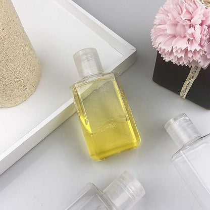 FOOCHY 120 Pack Clear Plastic Refillable Flip-Top Bottles for Hand Sanitizer Shampoo Lotion,etc - No BPA/Parabens, 60ml/2oz