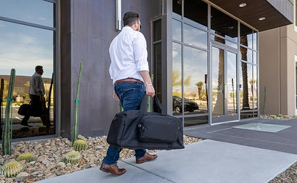 Xtreme Sight Line ~ Xecutive Transport Faraday Duffel Bag with Removable XTECH Pouch for Computer Towers and Other Large Electronics ~ Data Security ~ Shoulder Strap Included ~ Coyote Brown